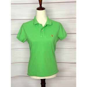 Ralph Lauren Blue Label Skinny Polo Shirt Cotton Green Slim M Logo Short Sleeve